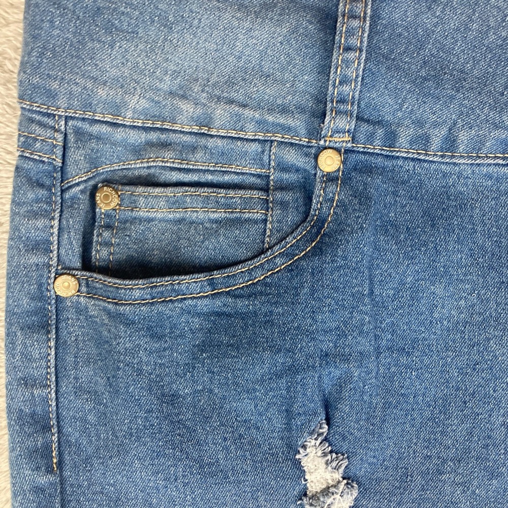 Richcow Jeans Womens Size 17‎ Blue Denim Distressed Skinny - Picture 3 of 15